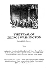 Program for The Tryal of George Washington