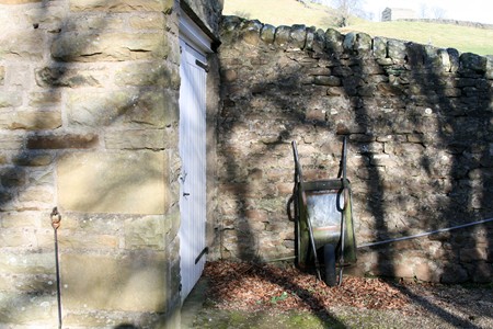 A backyard in Muker, Yorkshire